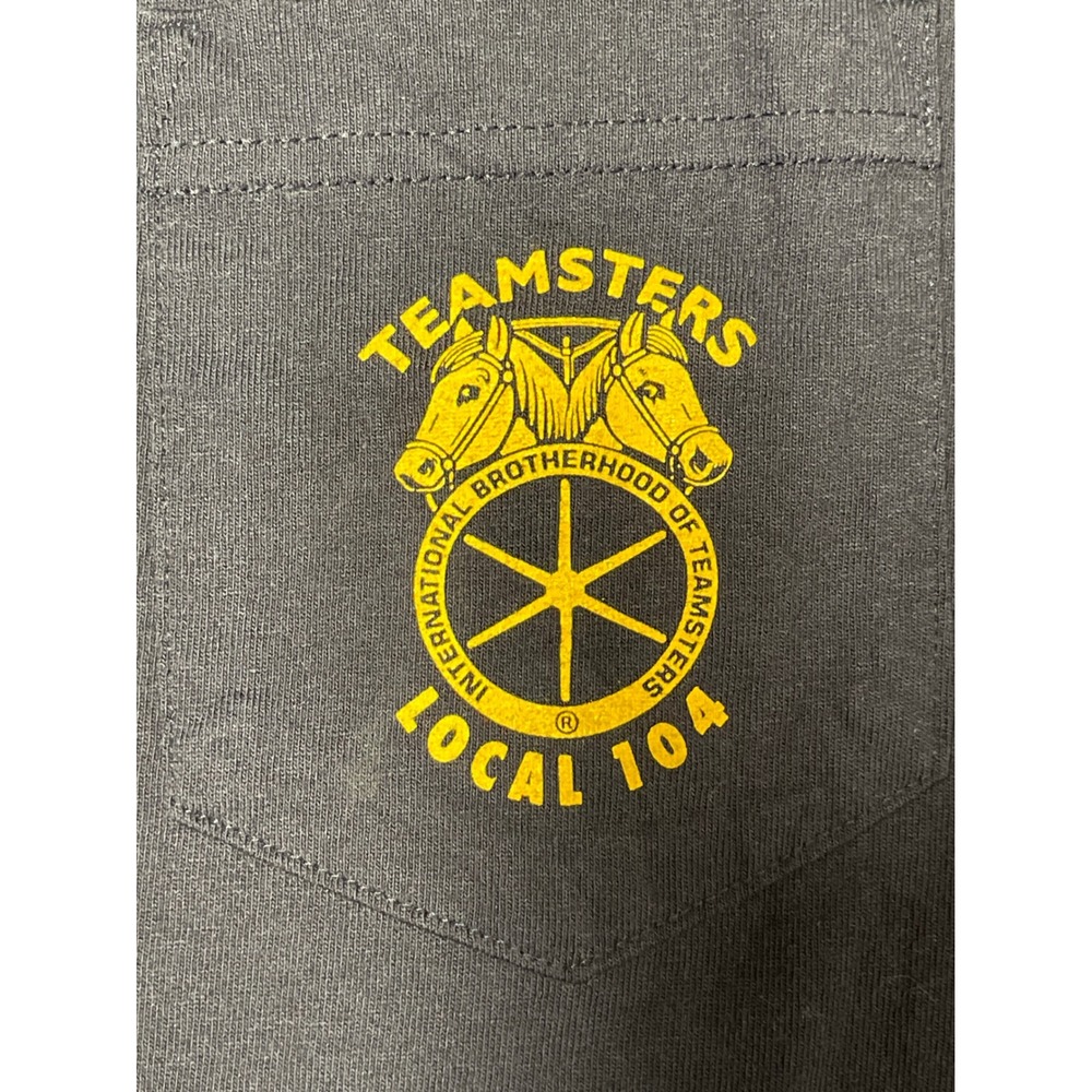 Teamsters Local 104 Arizona Retiree Pocket Tee Mens Large Navy Union Made - Picture 3 of 11